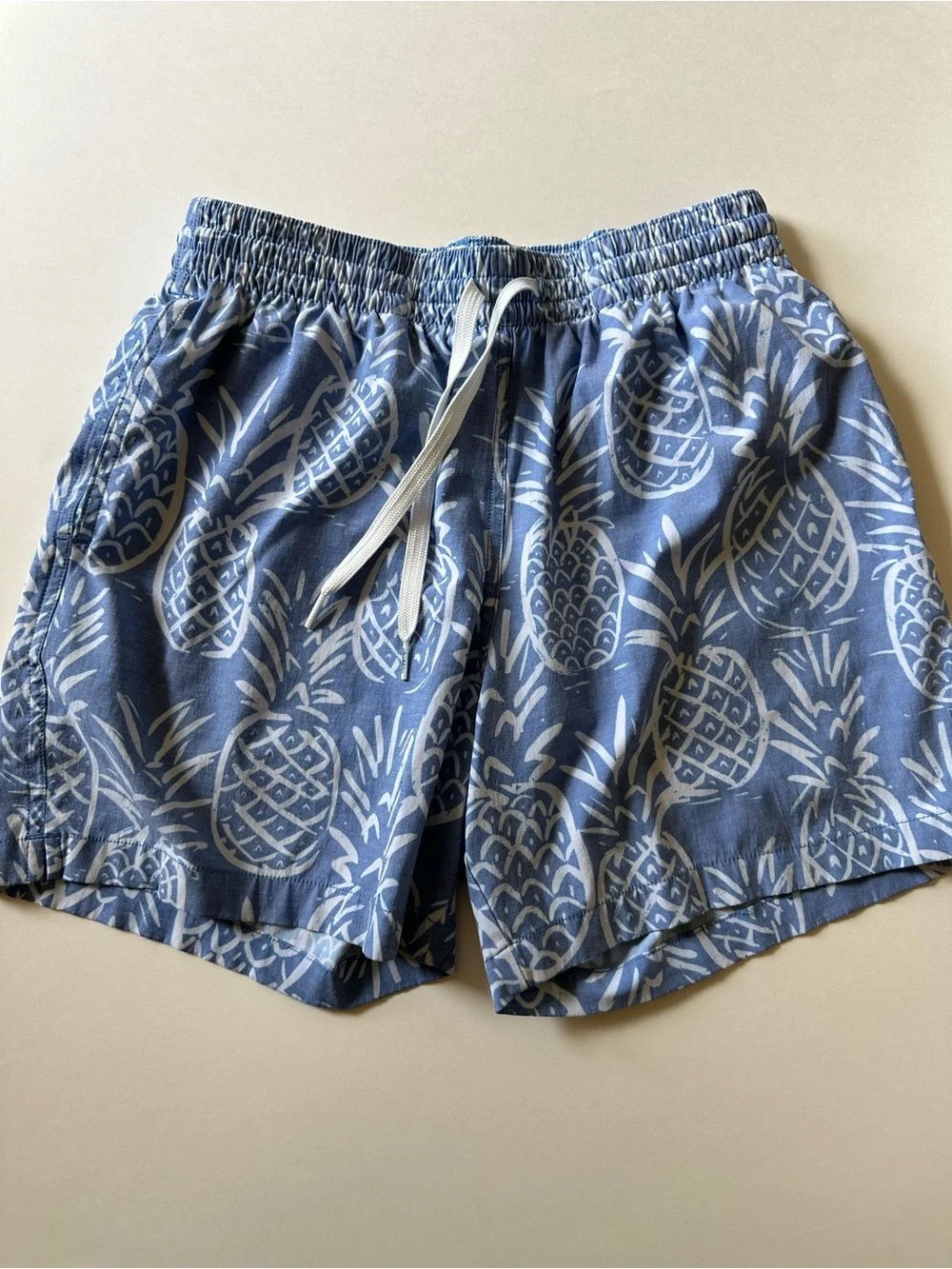 Chubbies Blue Pineapple The Thigh-napples swim trunks
